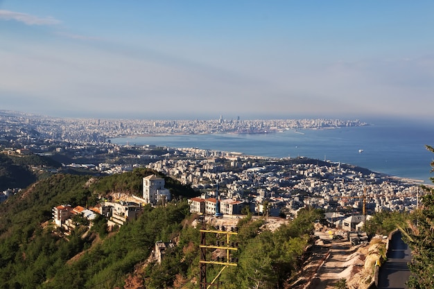 The view of the center of Jounieh in Lebanon