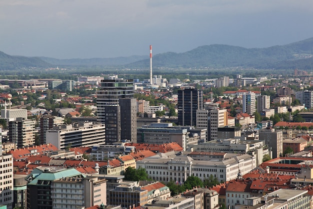 The view on center of Ljubljana, Slovenia