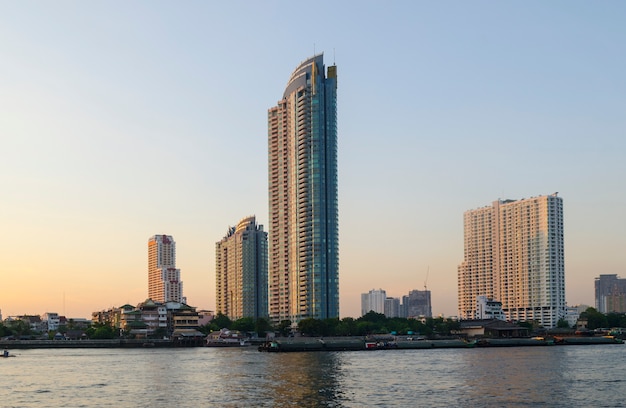 view of Chao Praya River , Bangkok, Thailand