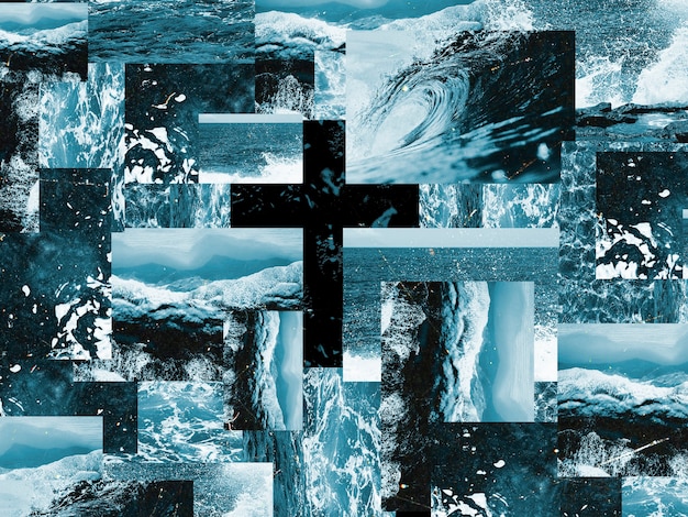 Photo view of christian cross with water background