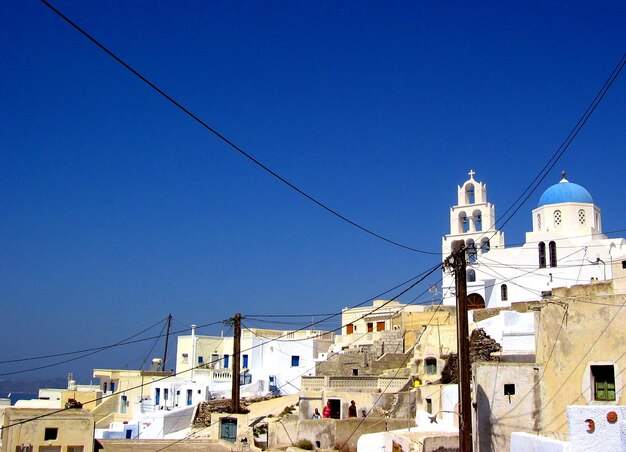 View of church against blue sky