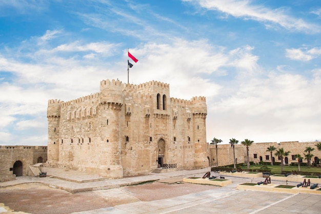 View of the Citadel of Qaitbay in Alexandria, Egypt