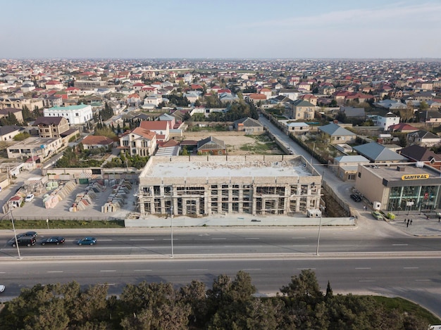 A view of the city of baku from the top of the hill