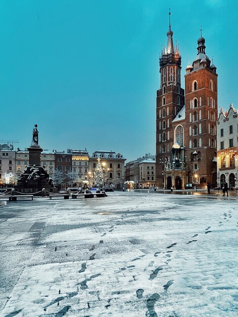 View of city buildings against sky