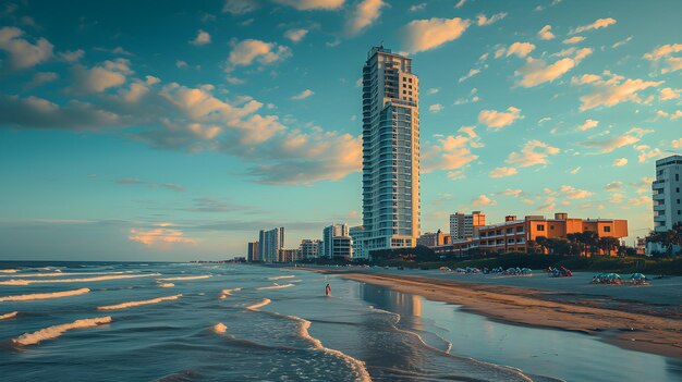 view of the city from the beach view of Patau and visible tall buildings