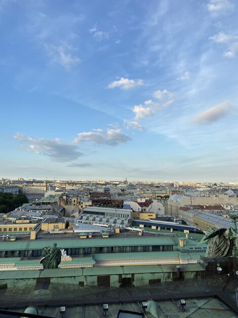 A view of the city from the roof of the st. louis cathedral.