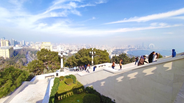 a view of the city from the roof