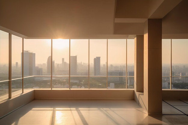 A view of a city from a window