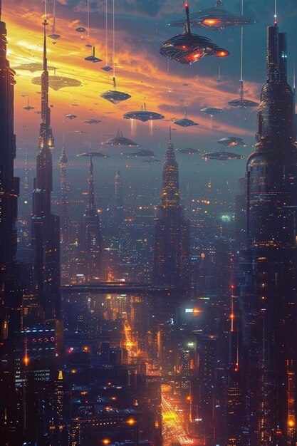 View of a city of the future