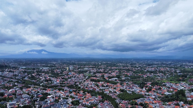 A view of the city of jakarta from the top of the tower