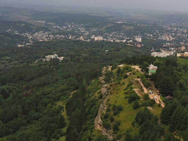 Вид на город Кисловодск, пейзажи и живописные места Северного Кавказа