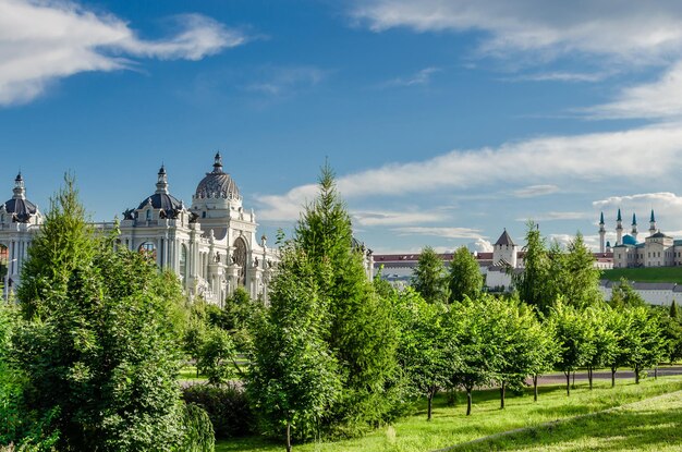 A view of the city of madrid from the park