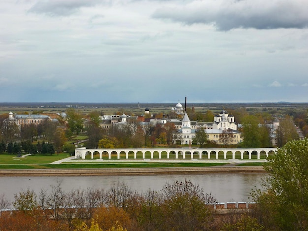 A view of the city of neva from the river