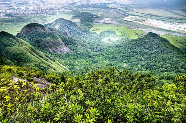 View of the city of quotSerraquot on top of the mountain quotMestre Alvaroquot in the municipality of Serra in Brazil