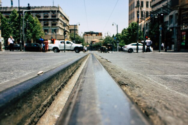 Foto vista della strada della città