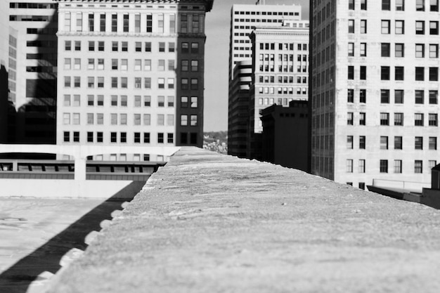 Photo view of city in winter