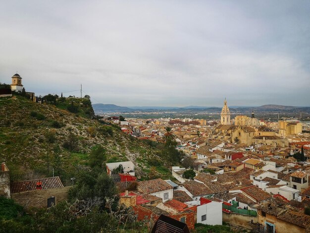 Photo view of the city of xativa spain