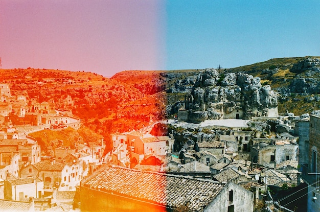 Foto vista del paesaggio cittadino contro un cielo limpido