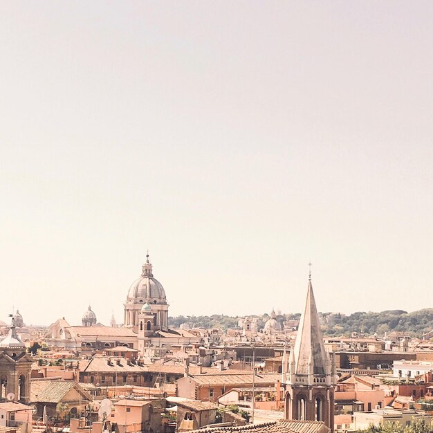 Foto vista del paesaggio cittadino contro un cielo limpido