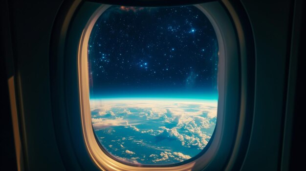 A View of the Clouds From an Airplane Window