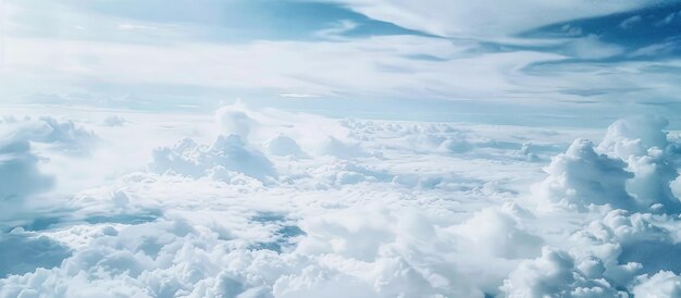 Photo view of clouds and sky from an airplanes window