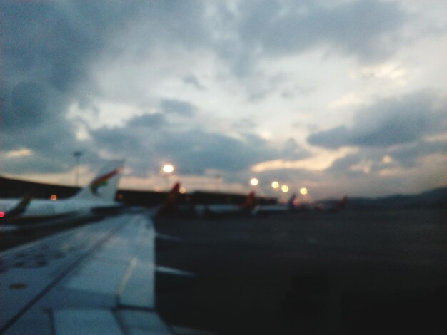 View of cloudy sky at sunset