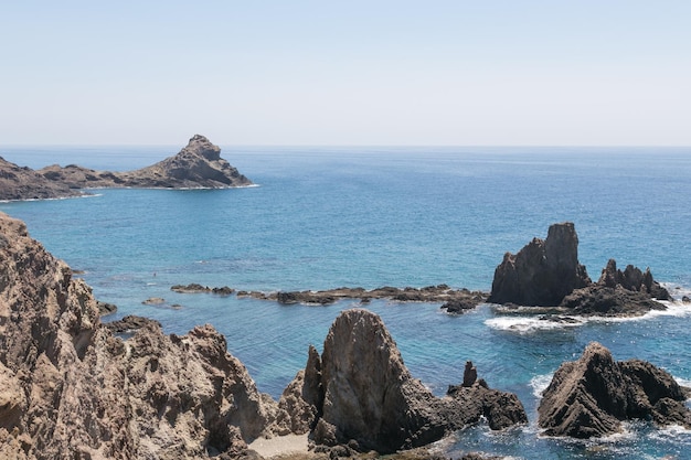 View of the coast of Cabo de Gata Almeria Spain