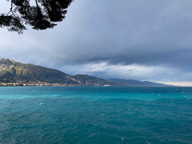 Photo view of the coast of the region sea