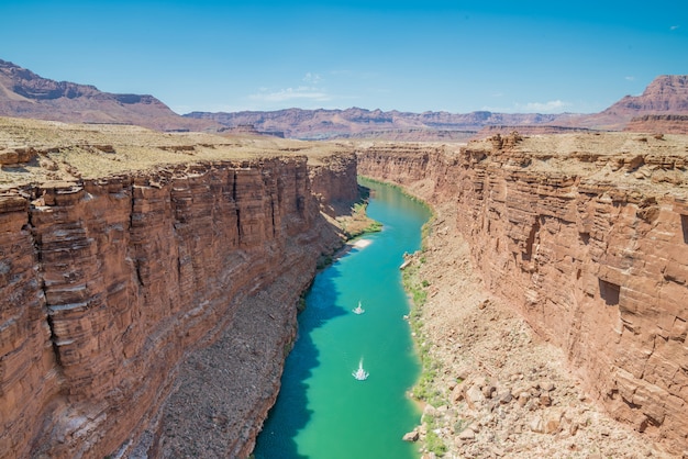 View of the Colorado River in the Grand Canyon from the Navajo Bridges