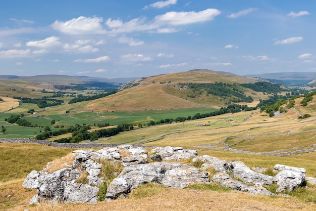 View of Conistone Pie mountain in the Yorkshire Dales National Park