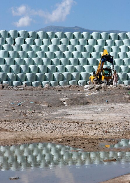 Photo view of construction site against sky