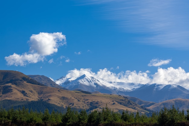 View of the countryside around Mount Hutt