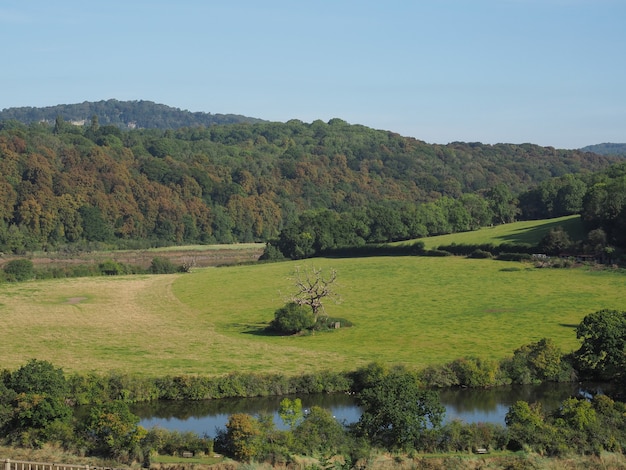 Vista della campagna a chepstow