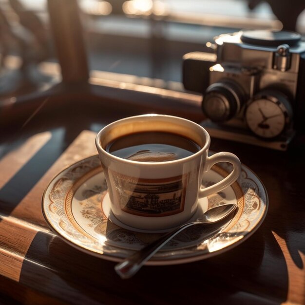 a view of a cup of coffee