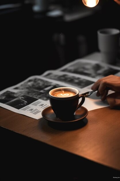 a view of a cup of coffee