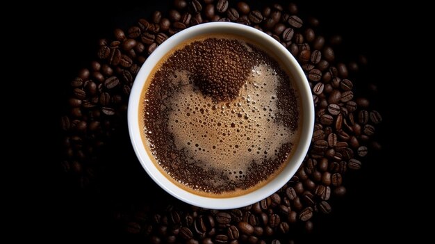 a view of a cup of coffee