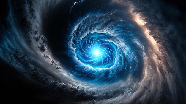 View of a cyclone eye from space