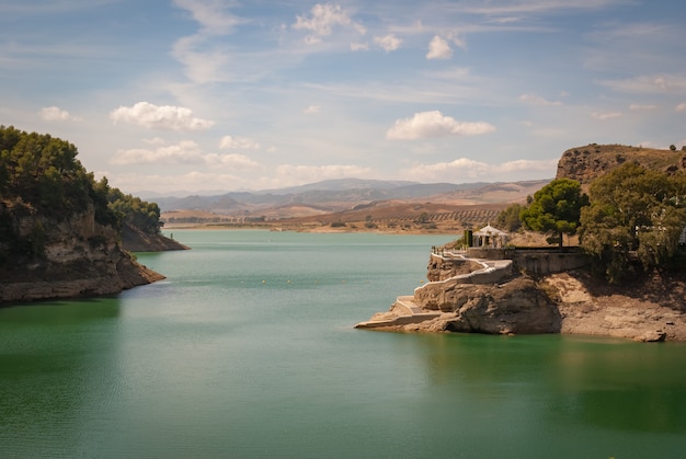 Photo view of the dam of the count of guadalhorce