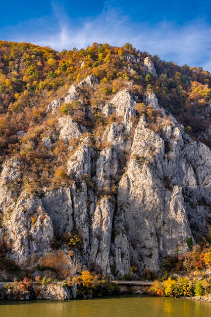 View at Danube gorge at Djerdap in Serbia