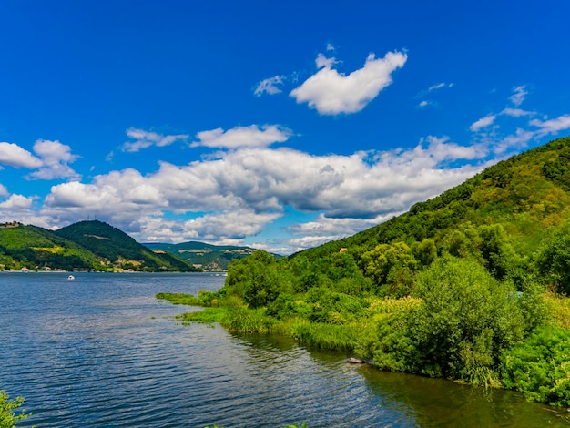 View at Danube gorge at Djerdap in Serbia