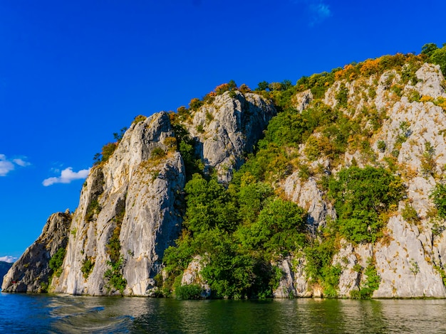 View at danube gorge at djerdap in serbia