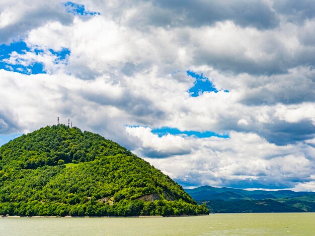 View at danube gorge at djerdap in serbia