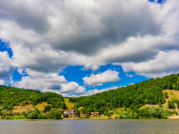 View at danube gorge at djerdap in serbia