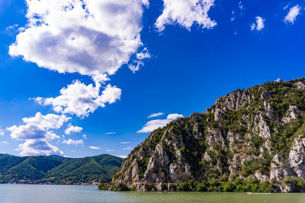 View at danube gorge at djerdap in serbia