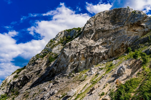 View at Danube gorge in Djerdap on Serbian-Romanian border