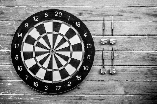 View of dart board