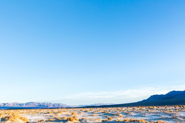 View of the Death Valley National park during Winter.