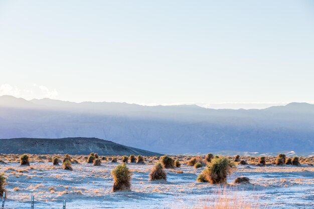 View of the Death Valley National park during Winter.