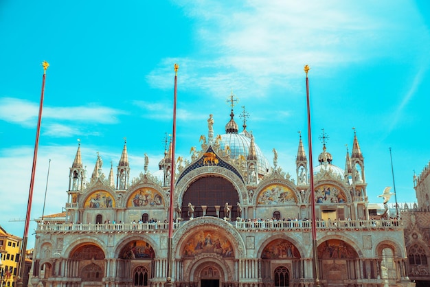 View of decoration of basilica di san marco italy venice