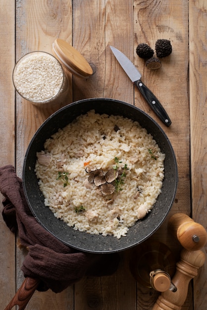 above view delicious truffle recipes